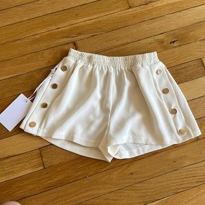 Amanda Uprichard  XS ivory woven short